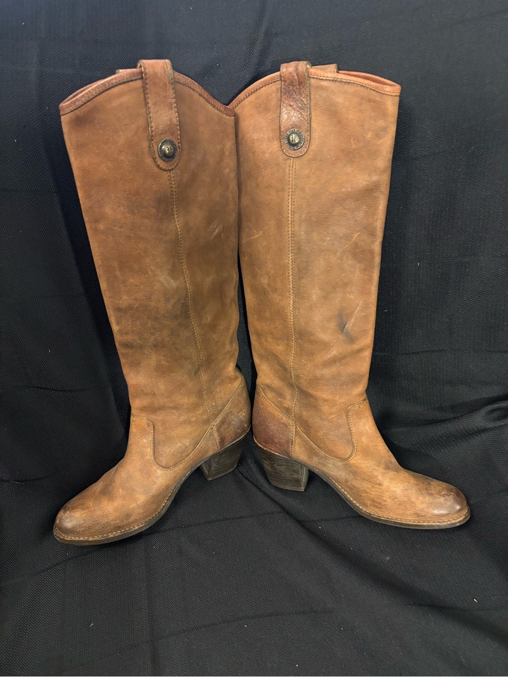 Frye Brown Leather Knee-High riding Boots
